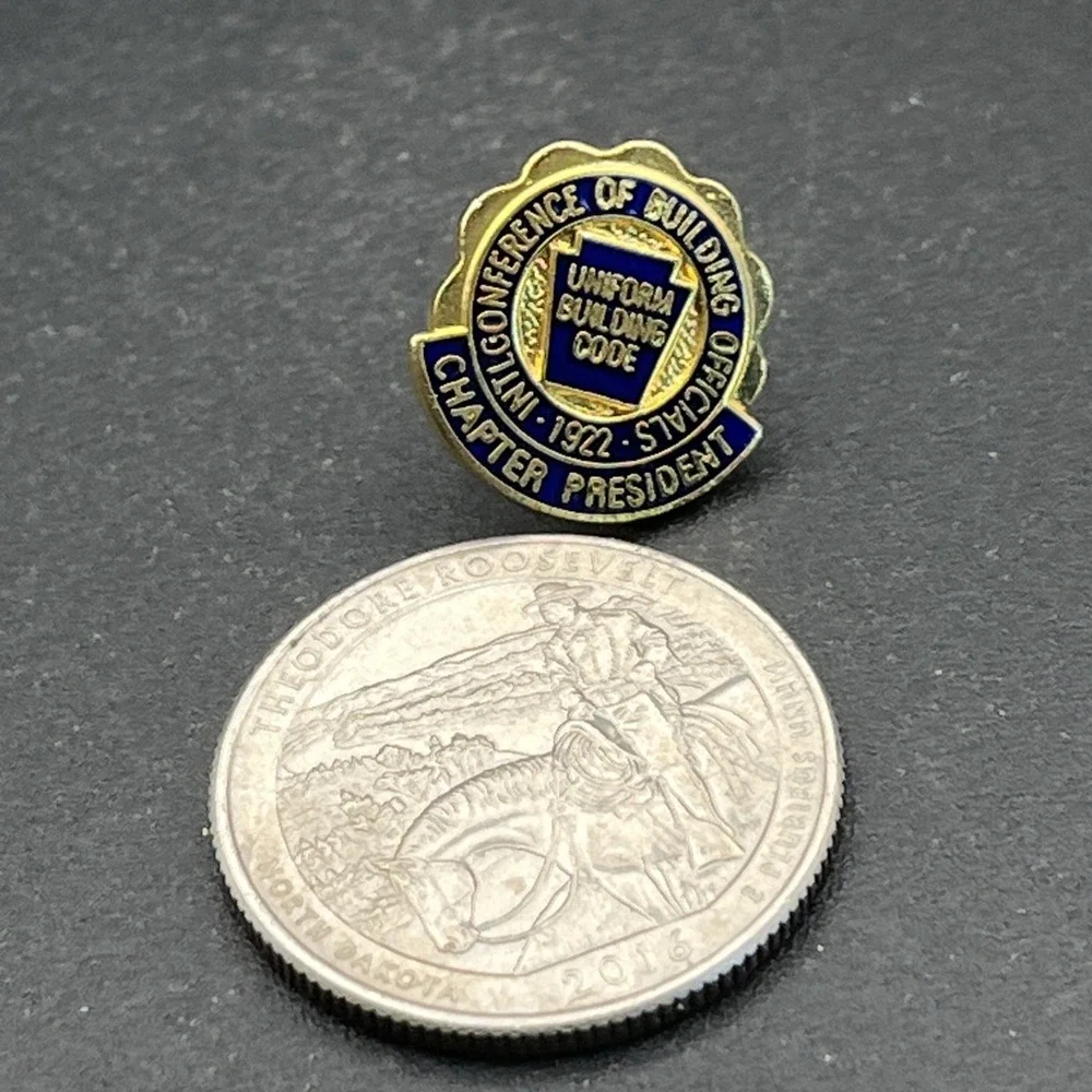 International Conference Of Building Officials Chpt President ICBO Lapel Hat Pin